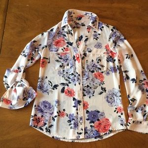 Women's floral button down